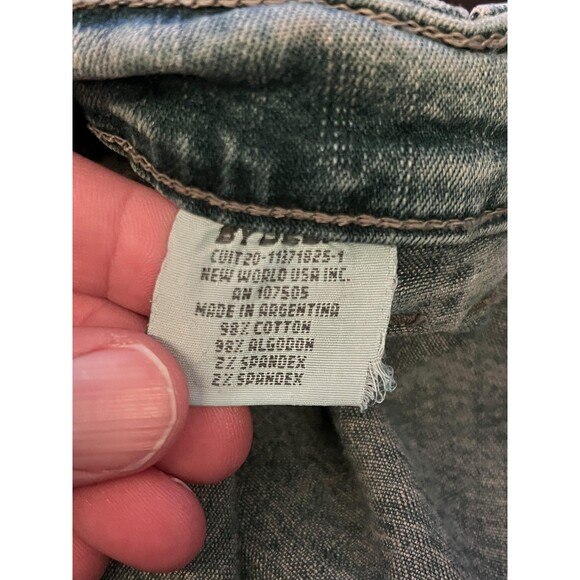 By Deep Jeans Womens 5 Blue Light Wash Low Rise Stretch Bootcut Y2K Style - Picture 8 of 9